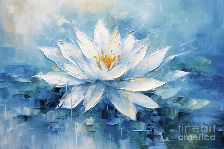 White Water Lily Digital Art by Imagine ART