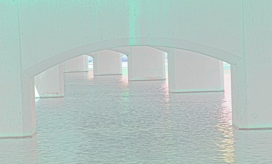 White Water Under The Bridge Digital Art by Tom Janca