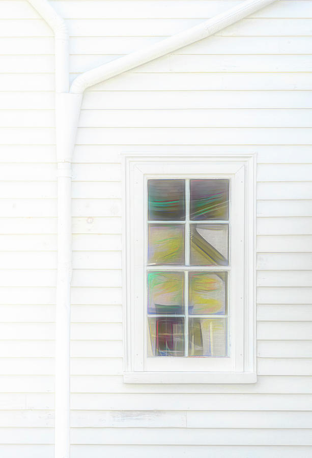 White Window and Pipe Photograph by Ginger Stein
