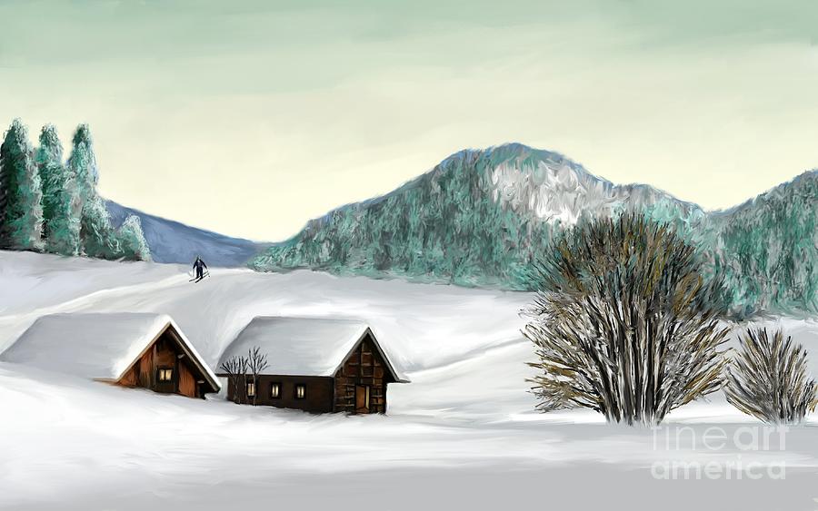 White Winter Painting by Ana Borras