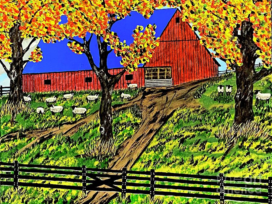 Appalachian  Sheep Farm Painting by Jeffrey Koss