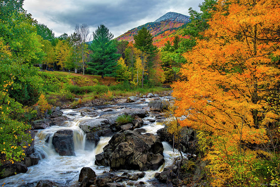 Fall Photograph - Whiteface Mountain And The Ausable River by Mark Papke