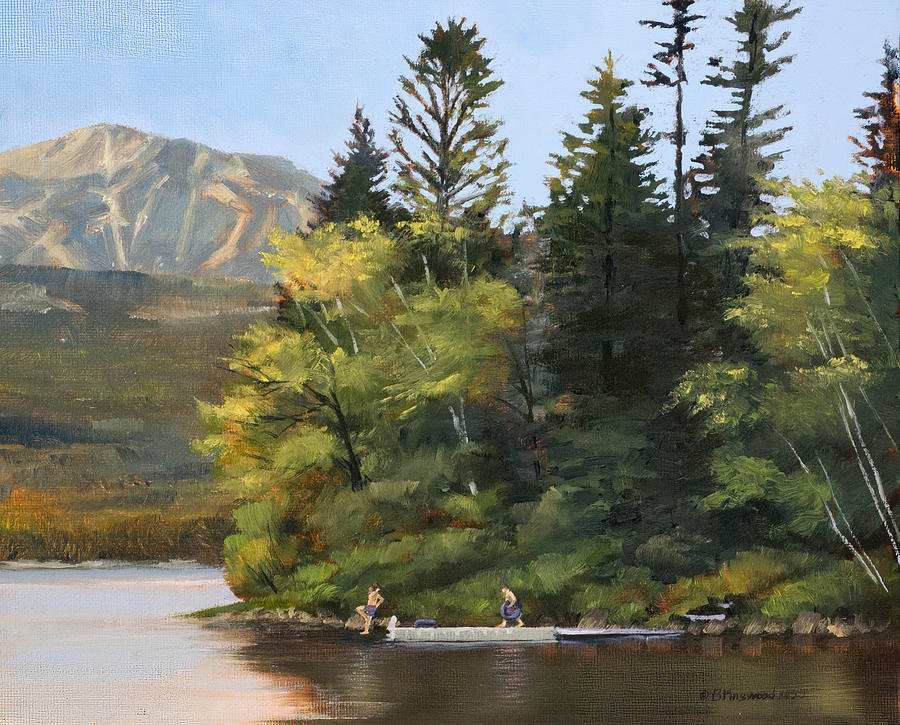 Swimming Painting - Whitefish Lake State Park by Bill Finewood