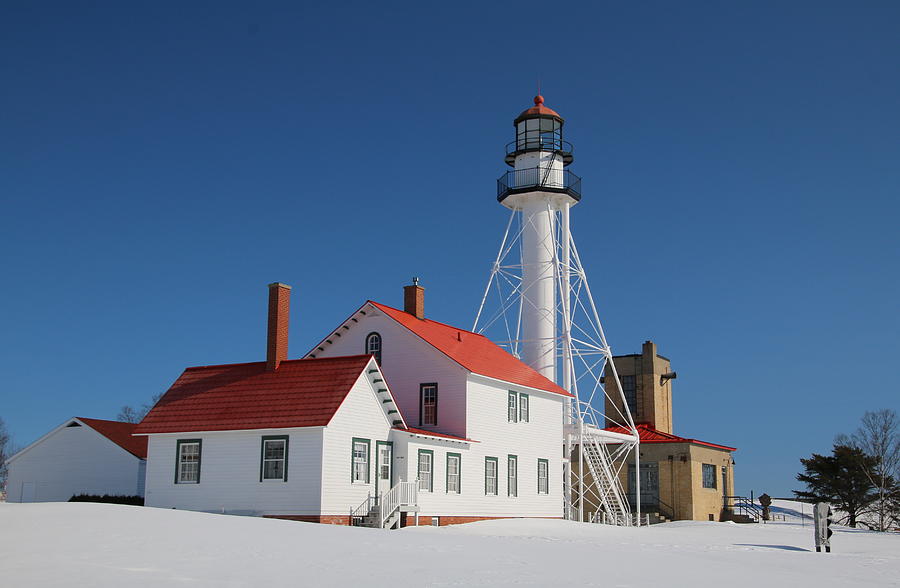 Whitefish Point Lighthouse Photograph by Deb Beausoleil