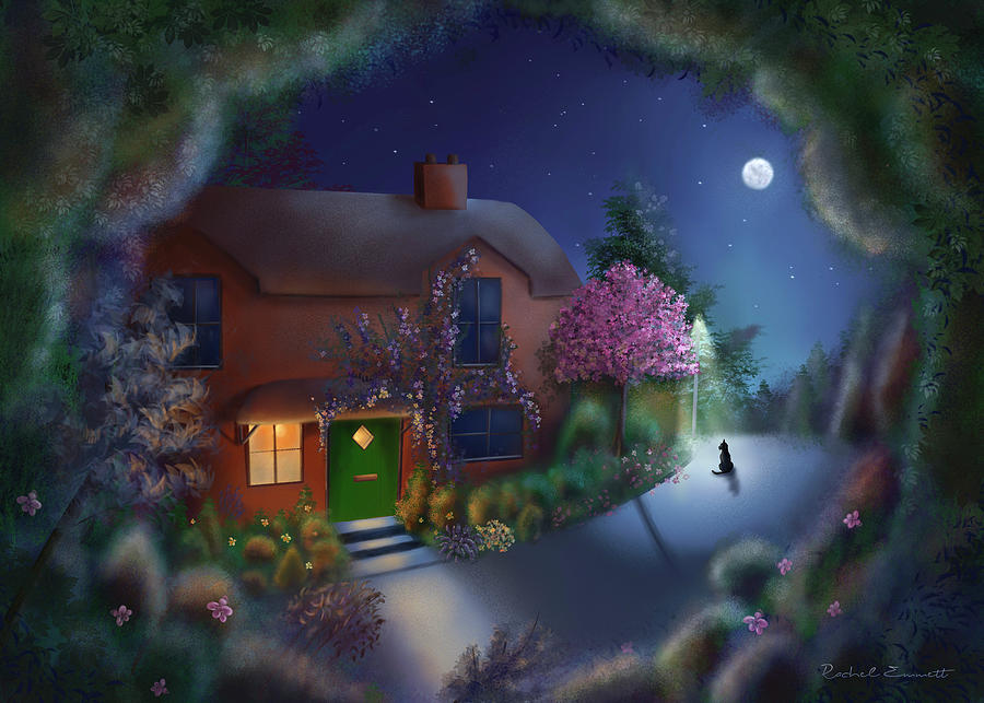 Whitegrove Cottage Painting by Rachel Emmett