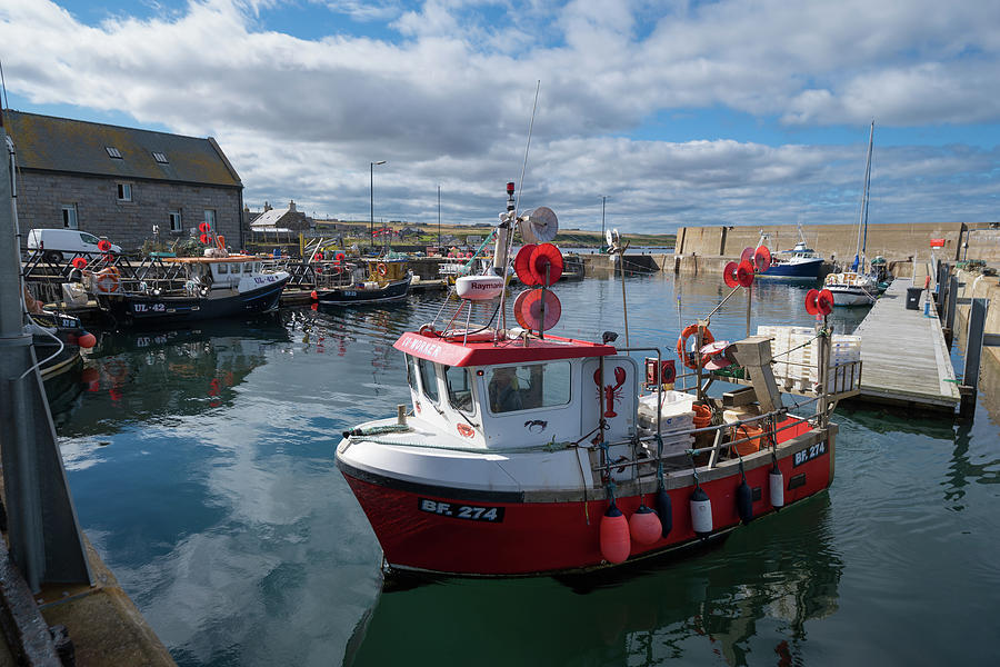 Boat Photograph - Whitehills Harbour, Aberdeenshire by Peter OReilly