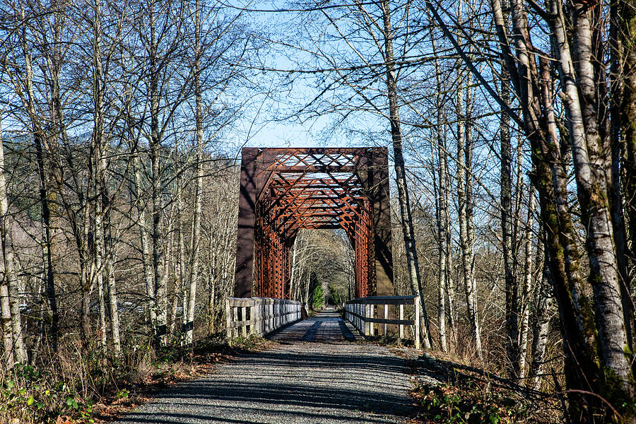 Whitehorse Trail Bridge at Oso Photograph by Tom Cochran