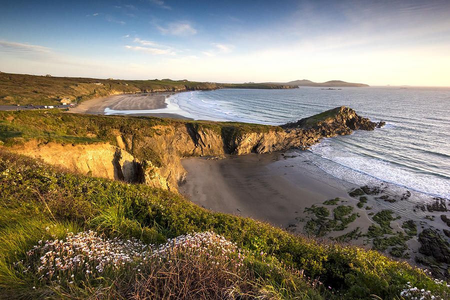 Whitesands beach on the Pembrokeshire coast path near St Davids, Wales Photograph by Michael Roberts