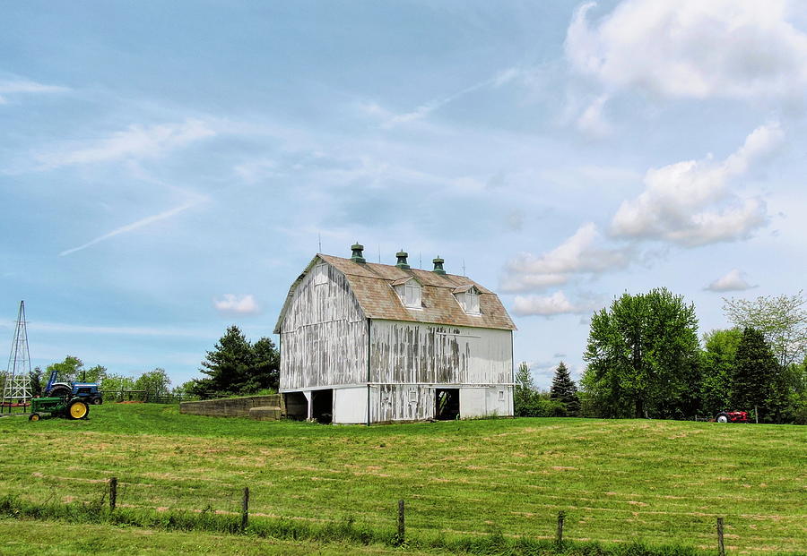 Whitewashed Barn Photograph by Susan Hope Finley