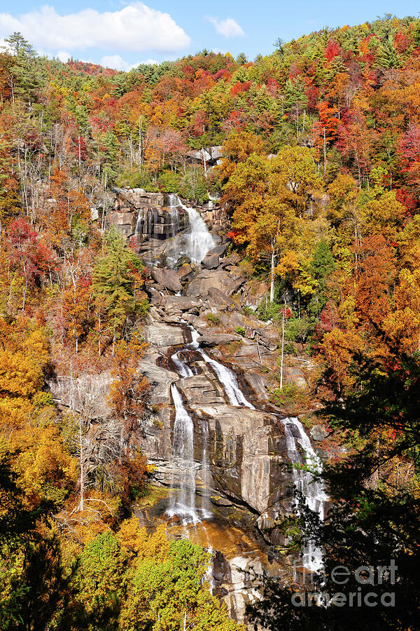 Whitewater Falls Autumn Vertical - North Carolina Photograph by Bee ...