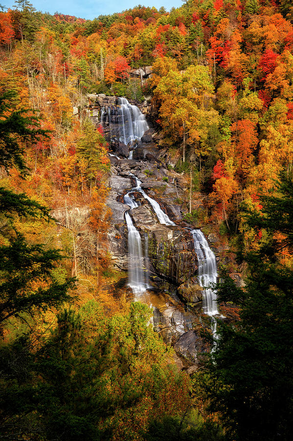 Whitewater Falls in Fall Photograph by Mark Papke