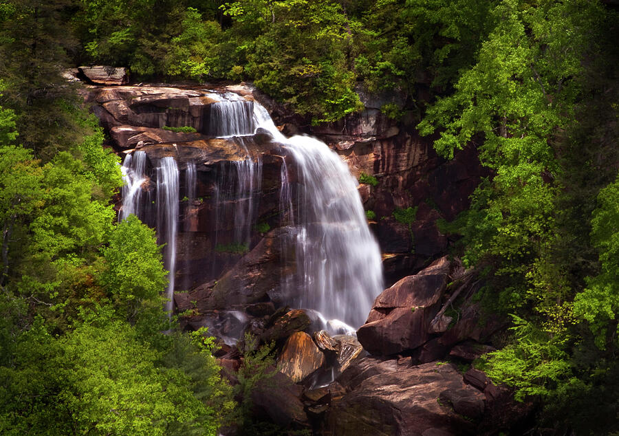 Whitewater Falls NC - 2572 Photograph by Paul W Faust -  Impressions of Light