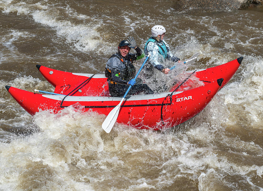 Whitewater Rafting and Kayaking on the Arkansas River in Colorado Photograph by Gerald DeBoer