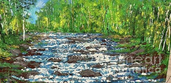 Whitewater Rapids Painting by Patrick Grills