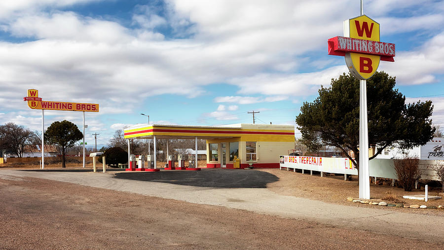 Whiting Brothers Service Station - Route 66 - Moriarty, NM Photograph by Susan Rissi Tregoning