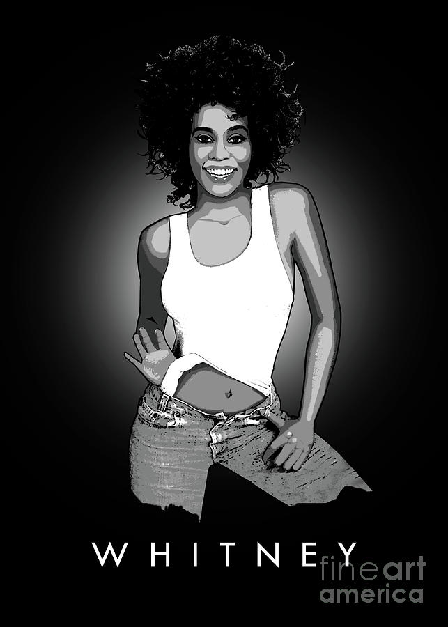 Whitney Houston Digital Art - Whitney Houston by Bo Kev