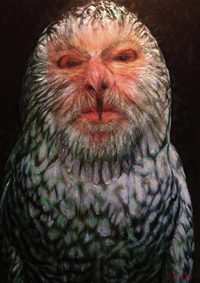 Owl Mixed Media - Who Are You by Michael Durst