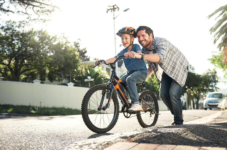 Who better to learn how to ride than with dad Photograph by Shapecharge