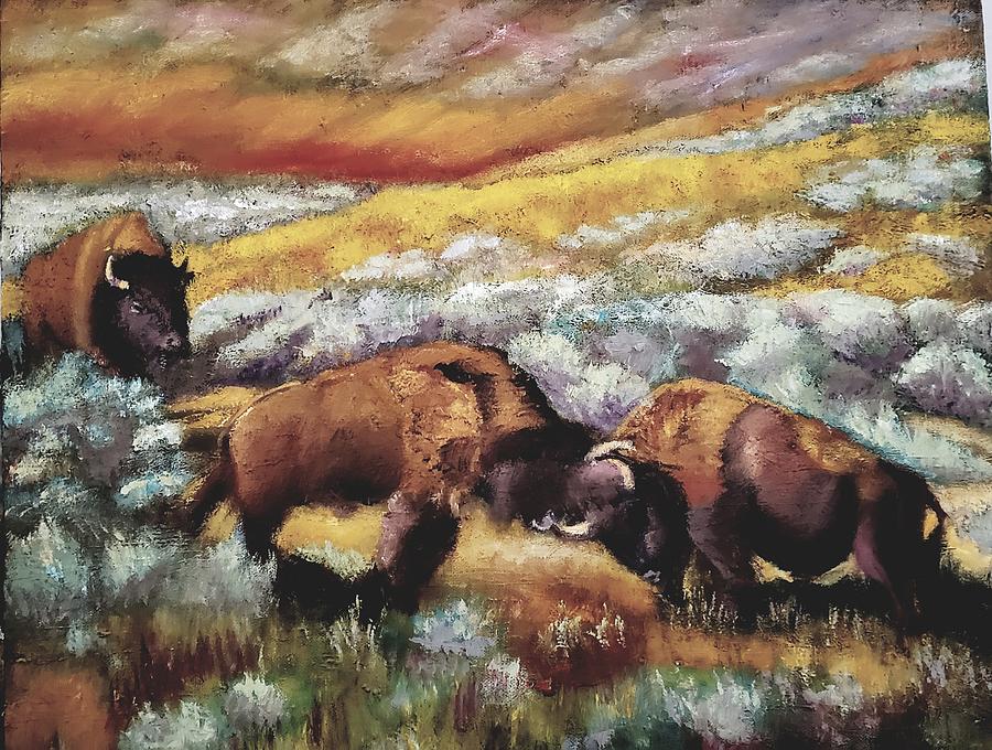 Who Says the West isnt Wild? Painting by Joseph Eisenhart