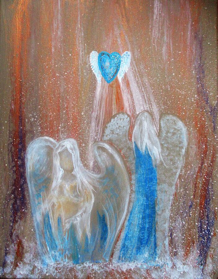 Angel Faith Watches Us Painting by Lynn Raizel Lane