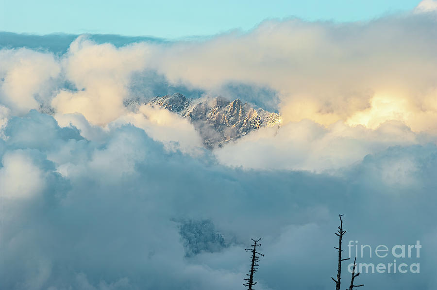 Sequoia National Park Photograph - Whole in the Clouds  2-8144 by Stephen Parker