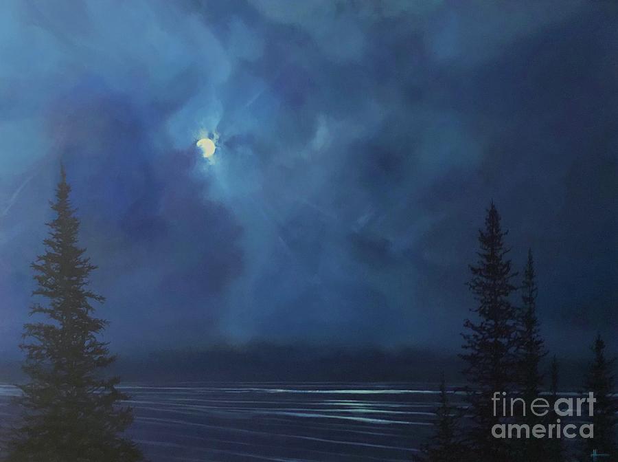 Nocturne Painting - Whole of the Moon by Hunter Jay