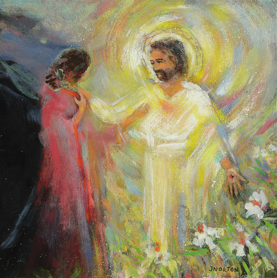 Jesus Christ Painting - Whom Are You Looking For by Jen Norton