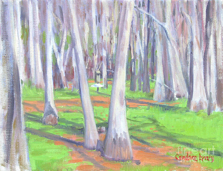 Whooping Crane Swamp Painting by Candace Lovely