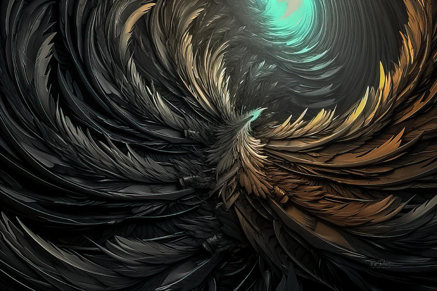Whorl of the Phoenix Digital Art by Bill Posner