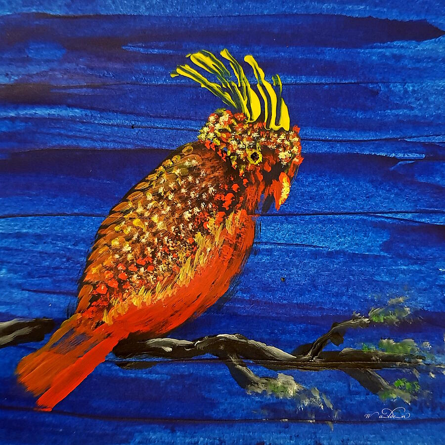 Whos a pretty bird Painting by Carol Walden Whos a pretty bird Painting by Carol Walden