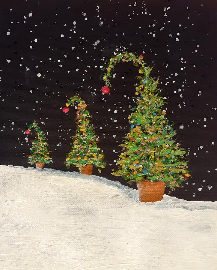 Whoville Trees Painting by Betty-Anne McDonald