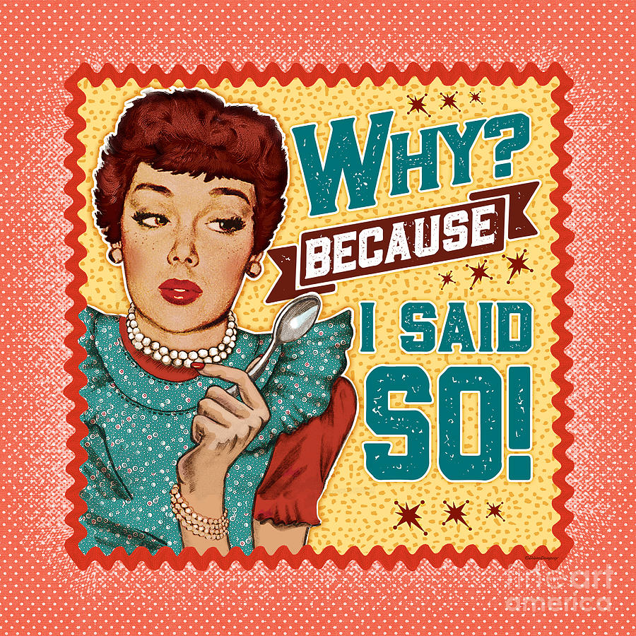 Why? Because I Said So Digital Art by Diane Dempsey