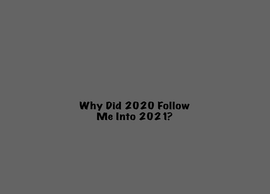 Why Did 2020 Follow Me Photograph by Mark Stout