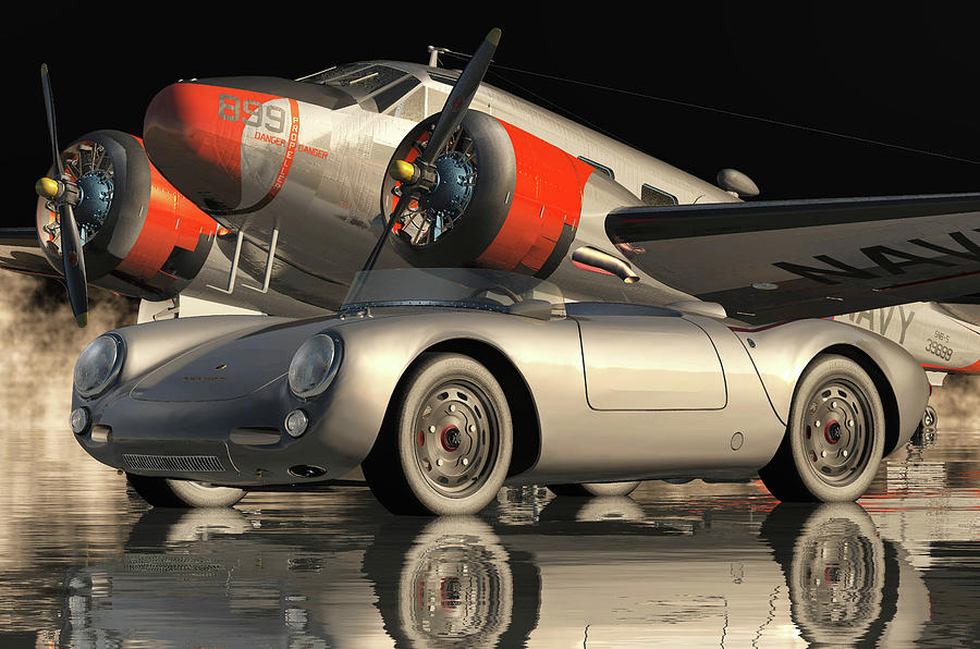 Why is The Porsche 550 Spyder the most iconic sports car? Digital Art by Jan Keteleer