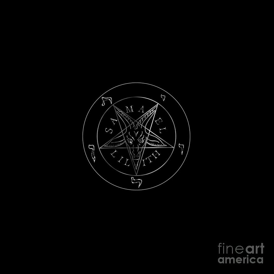 Wiccan symbol silver Sigil of Baphomet- Satanic god occult symbol ...