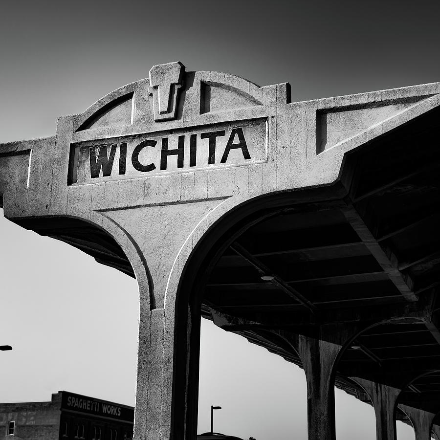 Wichita Kansas Station - Black and White Photograph by Gregory Ballos