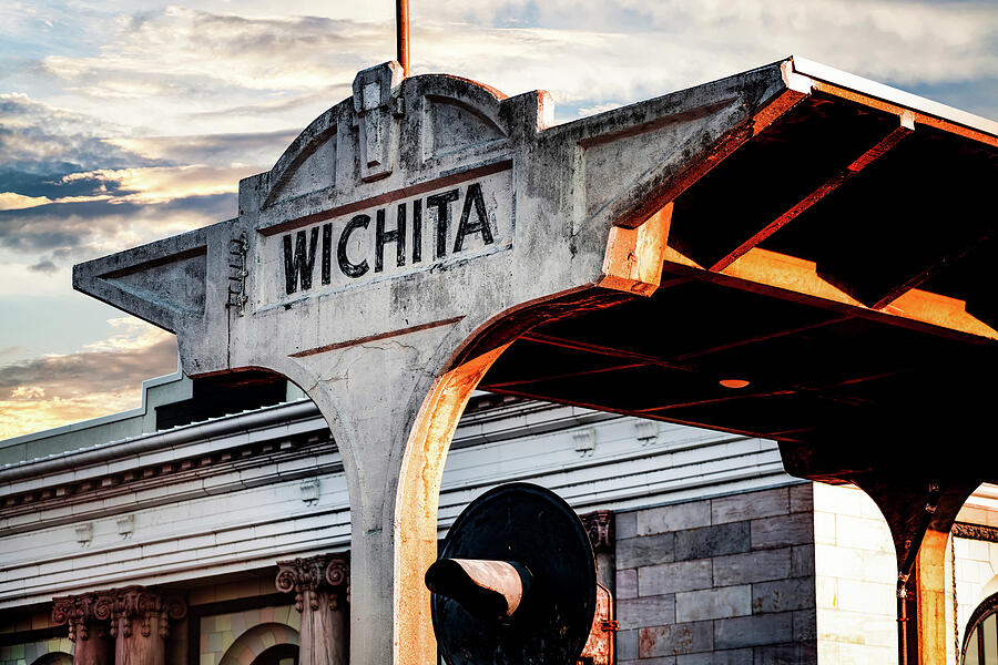 Sunset Photograph - Wichita Kansas Union Station Architecture At Sunset by Gregory Ballos