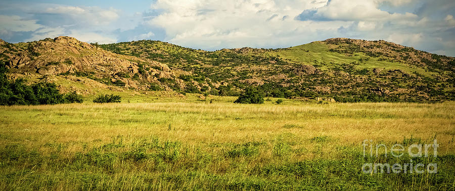 Wichita Mountains Panoramic  Photograph by Imagery by Charly