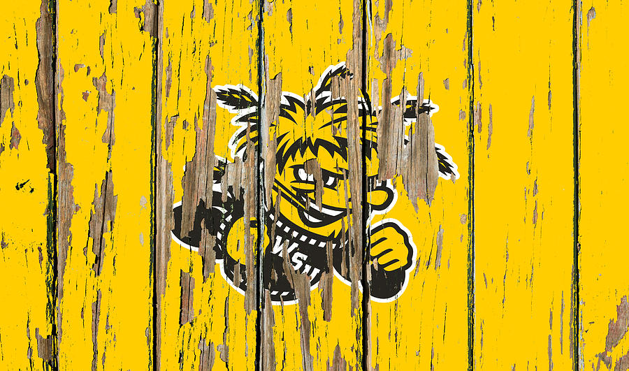 Wichita State University Vintage College Logo Peeling Barn Wood Paint ...