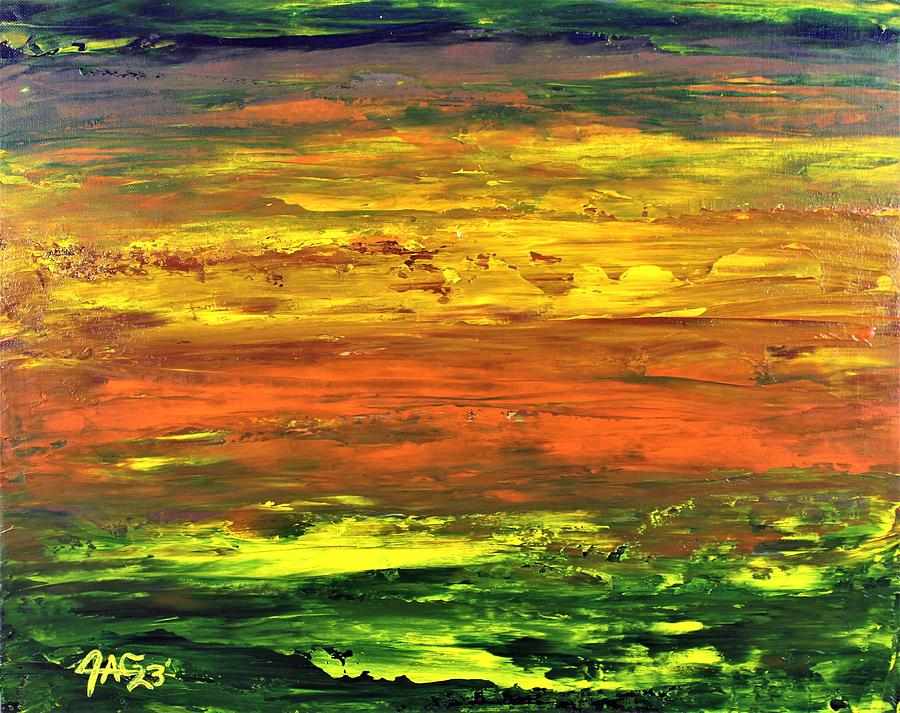Wichita Sunset Painting by J A George AKA The GYPSY