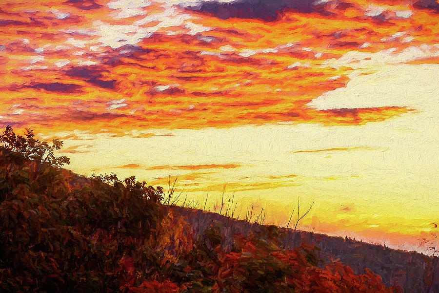 Wicked Autumn Sunrise ap Painting by Dan Carmichael