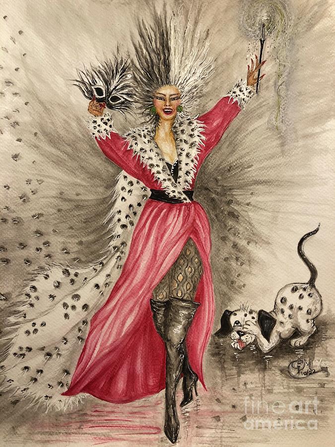 Wicked Cruella Most Wanted Painting by Georgina Mizzi - Pixels