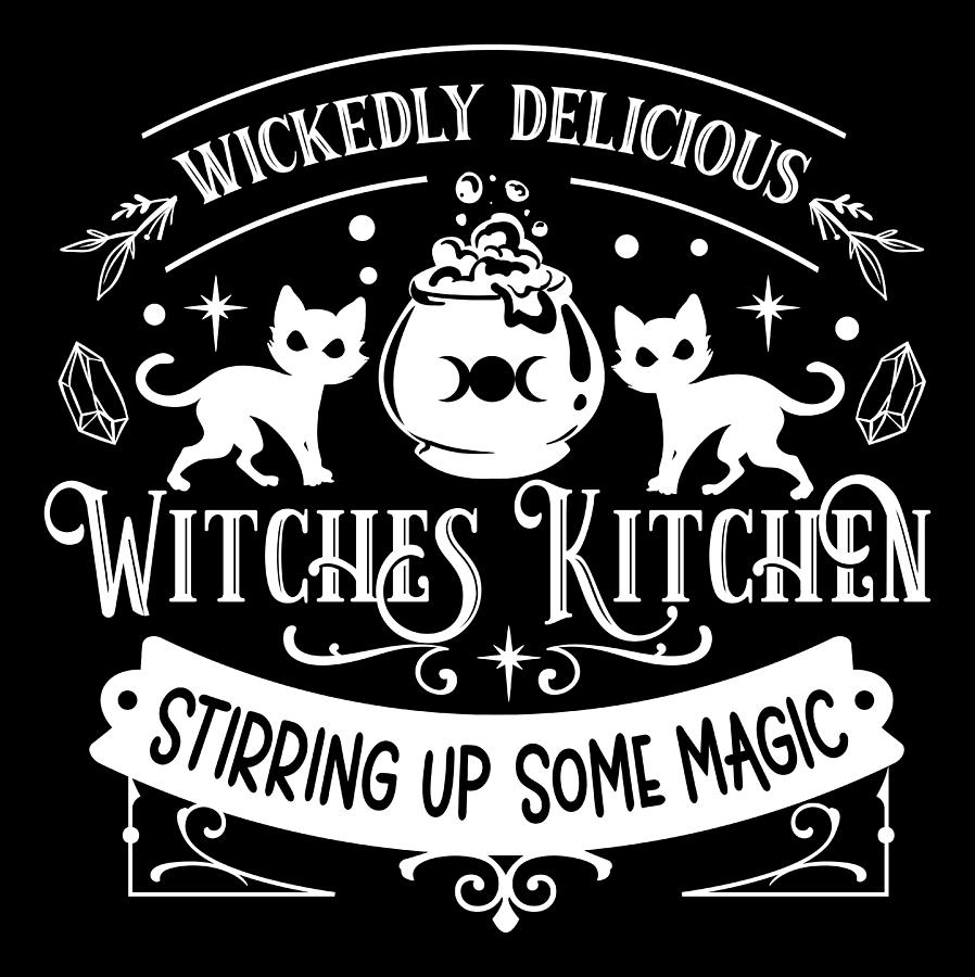 Wickedly Delicious Witches Kitchen Stirring Up Some Magic Digital Art by Sambel Pedes