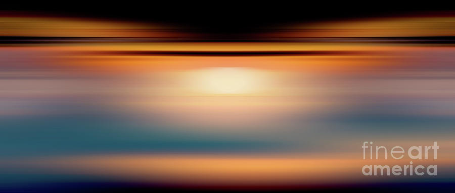Wide abstract sunset over a seascape Photograph by Stefano Senise