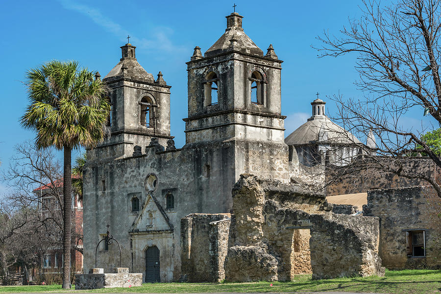 Wide ange view of Texas Mission Concepcion Photograph by Terri Butler ...