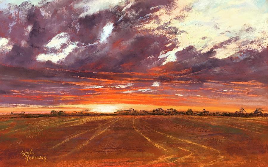 Wide Brown Land Pastel by Lynda Robinson