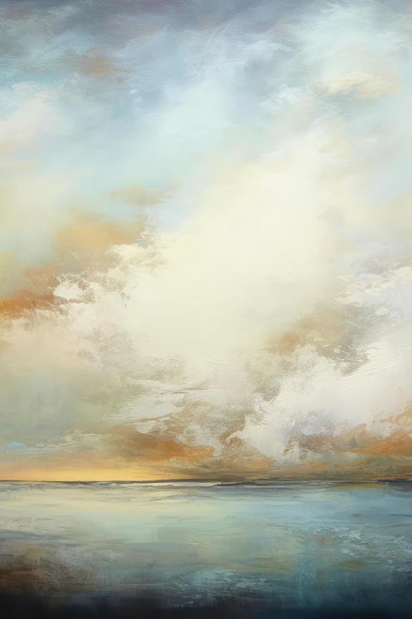 Wide Open Spaces Sunset On The Coast Painting by Jai Johnson