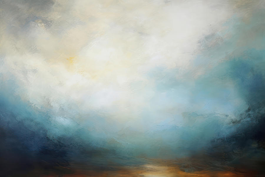 Wide Open Spaces Turquoise Veil Painting by Jai Johnson