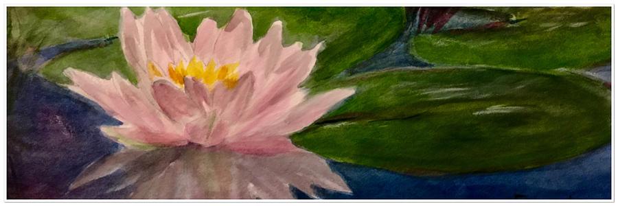 Wide Pink Lilly Painting by Forrest Fortier