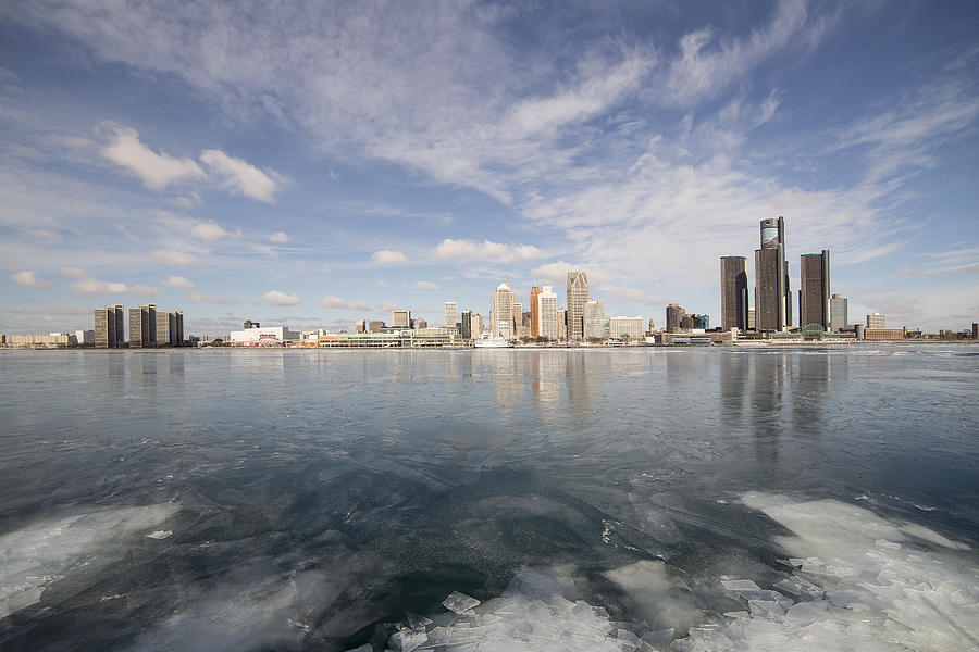 Wide view of Detroit Photograph by Photo by Mike Kline (notkalvin)